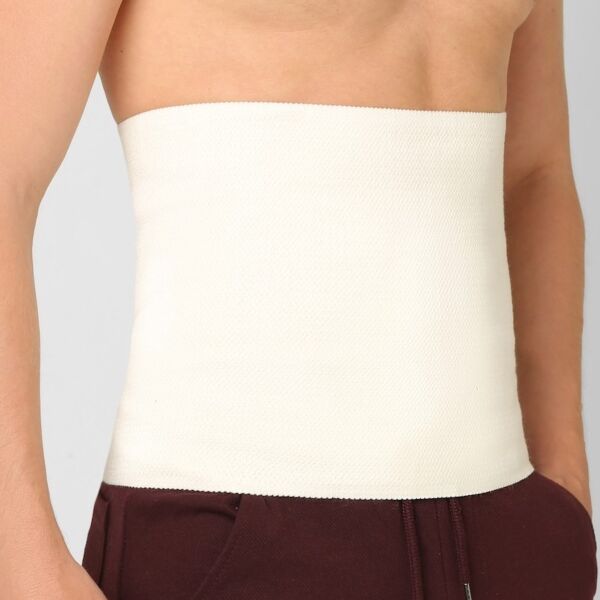 Angora Wool Warming Belt in White (L)