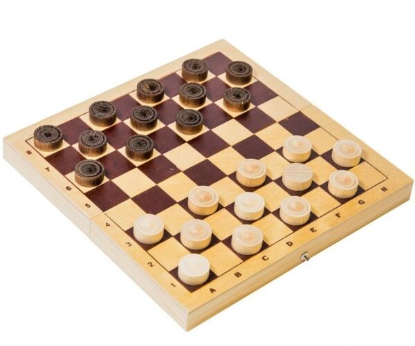 Wooden Checkers Set