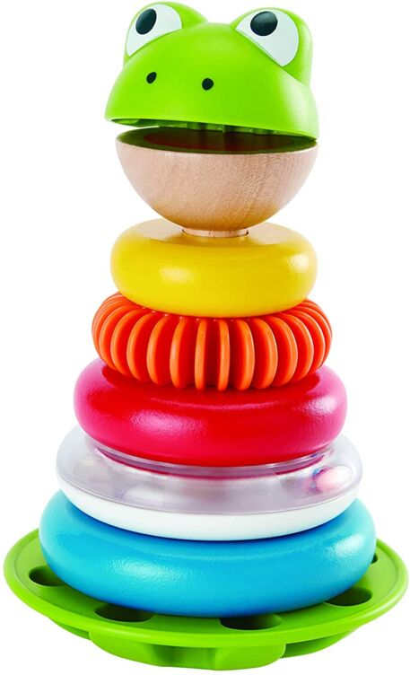 Mr. Frog Stacking Rings Wooden Educational Toy by Hape