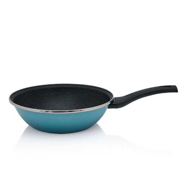 Miami Blue Non-Stick Deep Frying Wok Pan