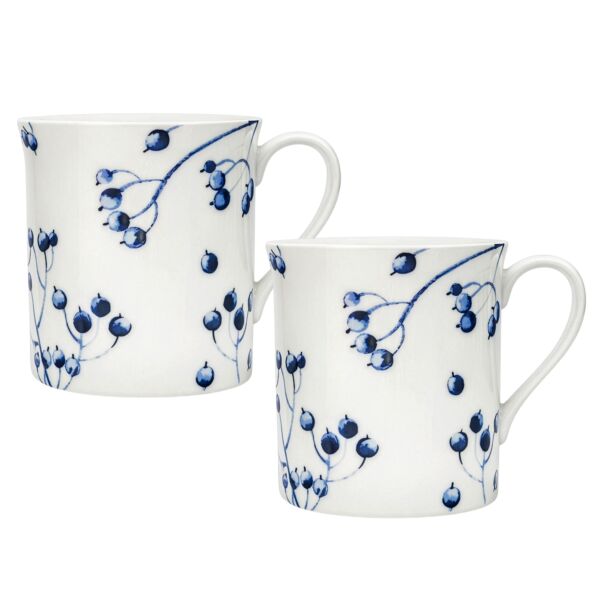 Azur de Limoges Porcelain Mug Set of 2