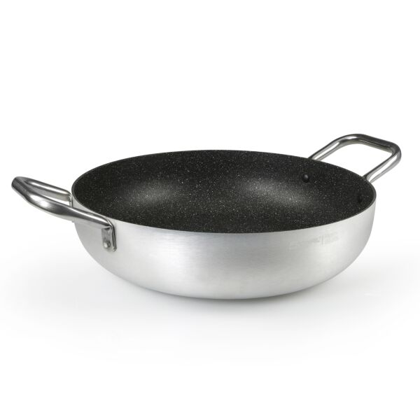 Italian Nonstick Deep Frying Pan with Two Handles - Flonal PROF PURA