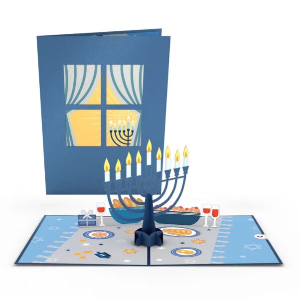 Menorah Lights 3D Pop-Up Card
