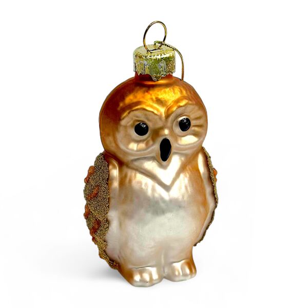 Owl Glass Christmas Tree Ornament