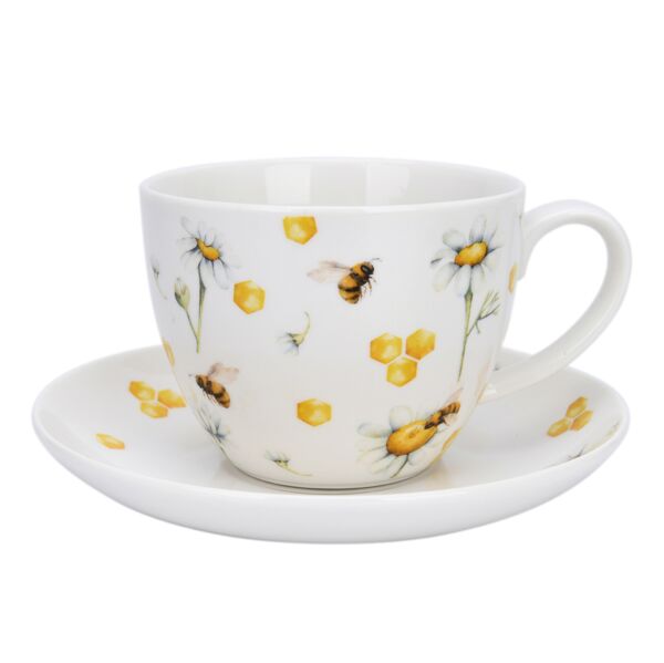 Tea and Honey Bone China Cup and Saucer