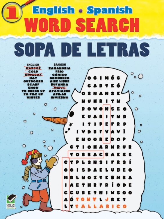 English-Spanish Word Search/Sopa de Letras #1