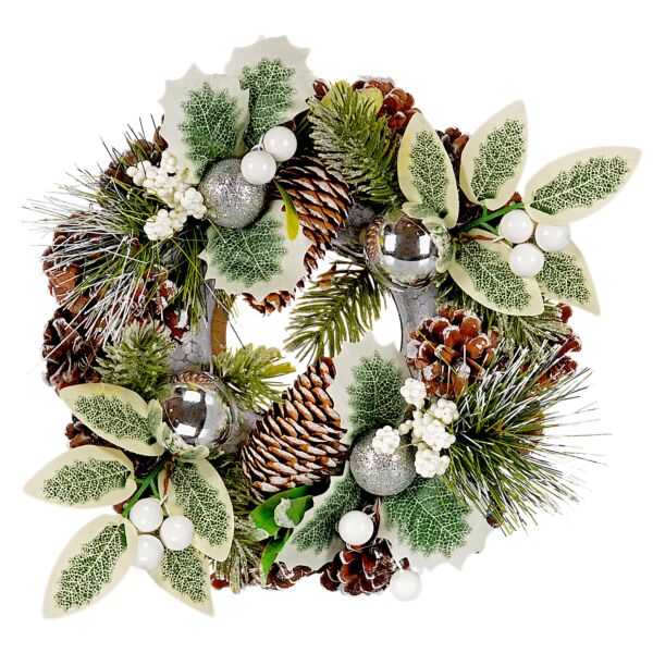 Frosty Branch Christmas Wreath