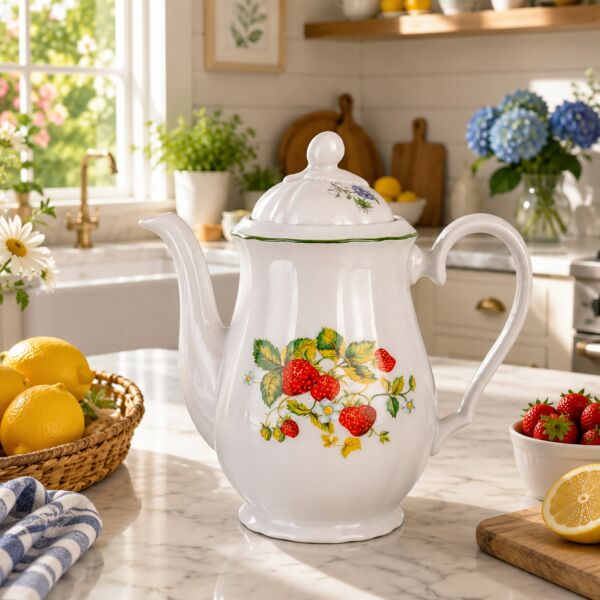 Very Berry Bohemian Porcelain Coffee Pot