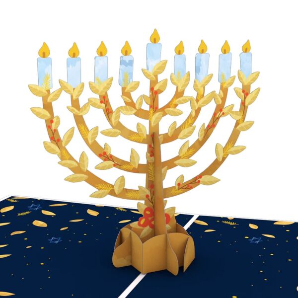 Menorah Happy Hanukkah Greeting Card