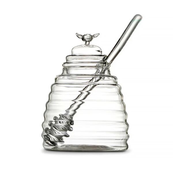 Glass Honey Jar with Spoon