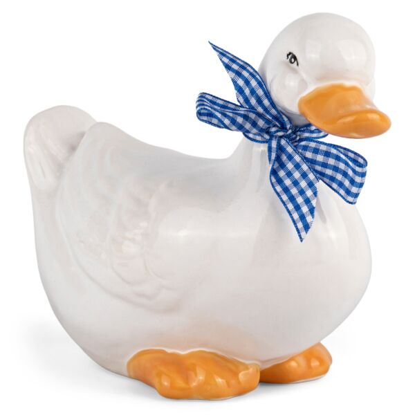White Goose Figurine Czech Ceramics 