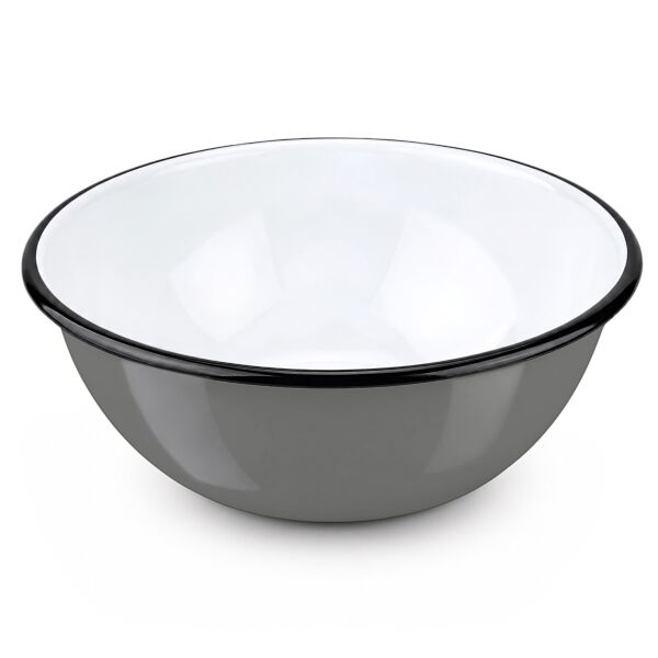Ash Gray Vintage Enamel Bowl