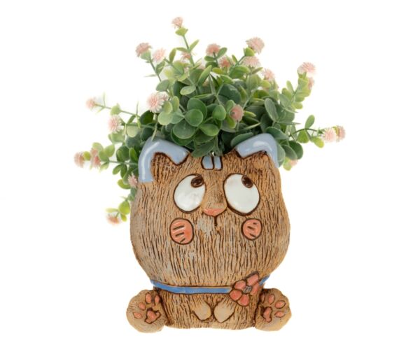 Handmade Ceramic Planter Anime Cat