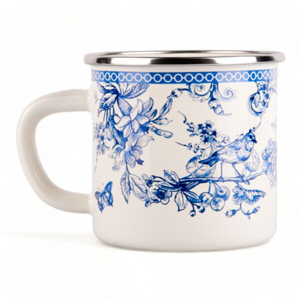 Bird of Paradise Vintage Enamel Mug