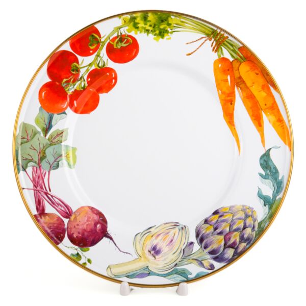 Vegetable Garden Enamel Serving Plate
