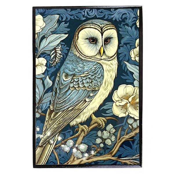 Owl Wooden Lacquer Trinket Box William Morris 