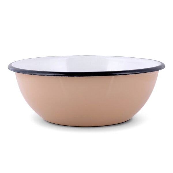 Taupe Vintage Enamel Bowl