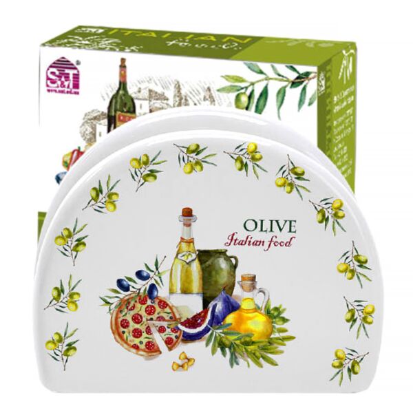 Italian Herbs Ceramic Napkin Holder