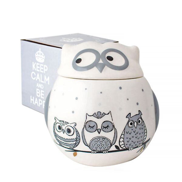 Owls Ceramic Sugar Bowl