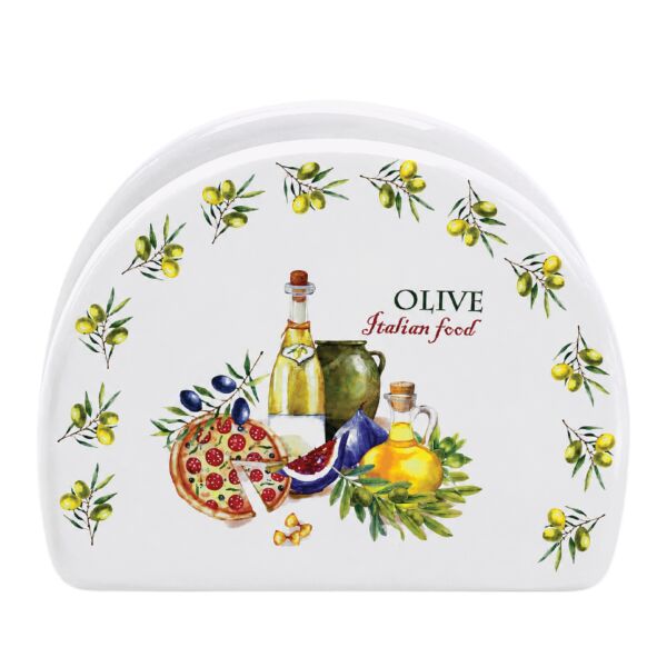 Italian Herbs Ceramic Napkin Holder