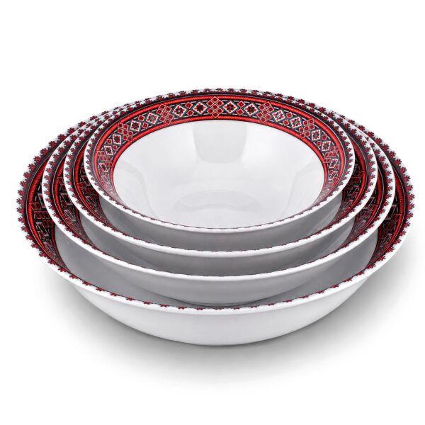 Slavic Pattern Porcelain Bowl VISHIVANKA