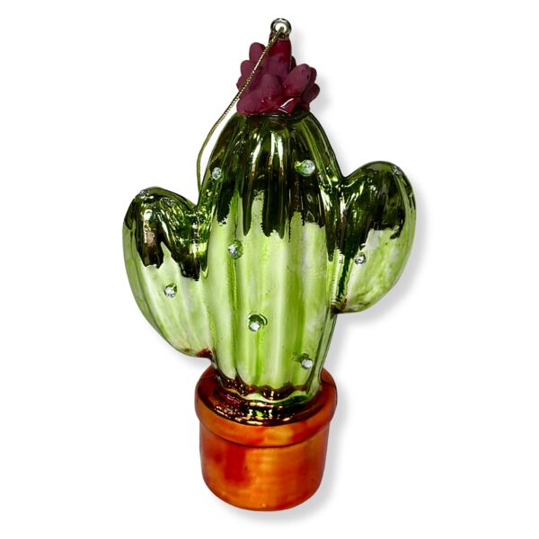 Cactus Handmade Glass Tree Ornament