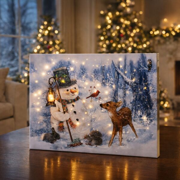Forest Friends Light Up Winter LED Painting