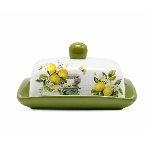 Lemons Ceramic Butter Dish with Lid
