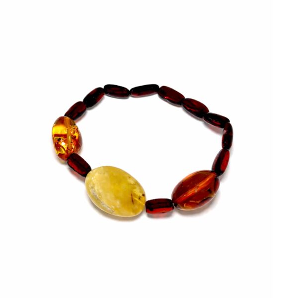 Multicolor Amber Honey Stretch Bracelet