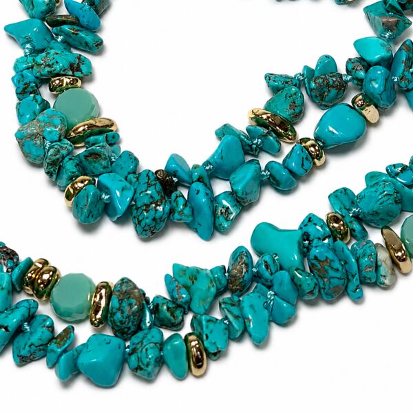Natural Turquoise Stone Necklace Sea Breeze
