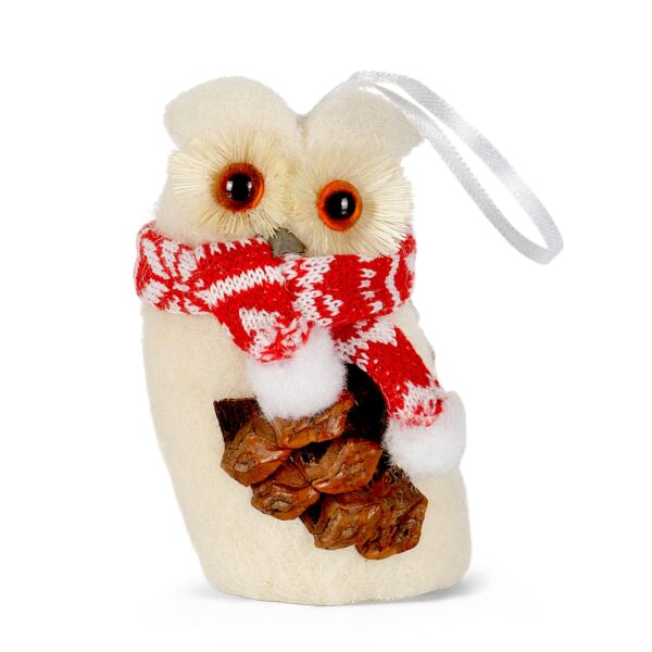 Winter Baby Owl Shatterproof Christmas Ornament