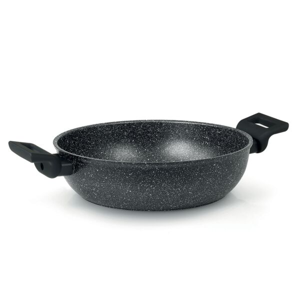 Italian Nonstick Granite Deep Frying Pan with Two Handles - Flonal PIETRA LAVICA 