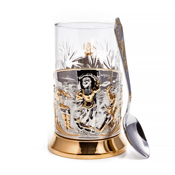 Dances Gold-plated Tea Glass Holder