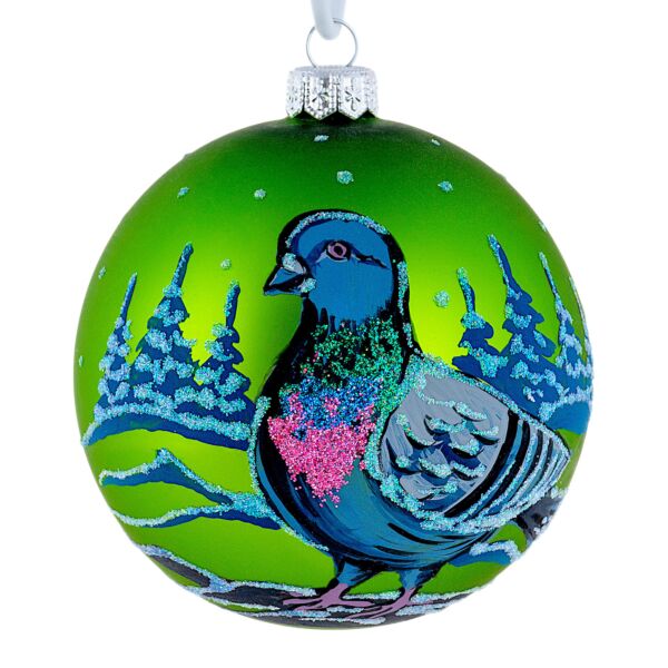 Pigeon Glass Christmas Tree Ornament
