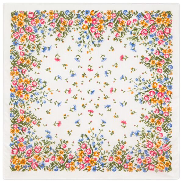 Pavlovo Posad Cotton Shawl Flower Meadow