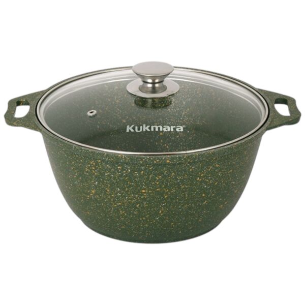 Trendy Style Malachite Aluminum Non-Stick Cooking Pot with Glass Lid