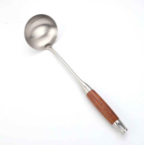 Stainless Steel Ladle with Wooden Handle