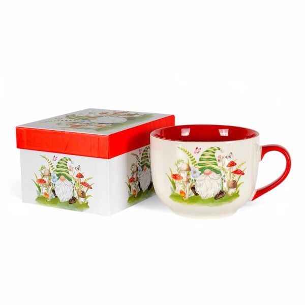 Gnome Porcelain Soup Mug in a Gift Box