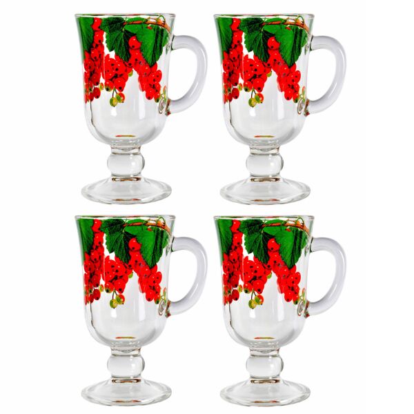 Red Currant Irish Coffee Mug Set of 4