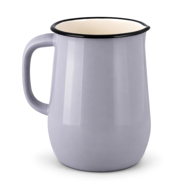 Ash Gray Vintage Enamel Jug Pitcher