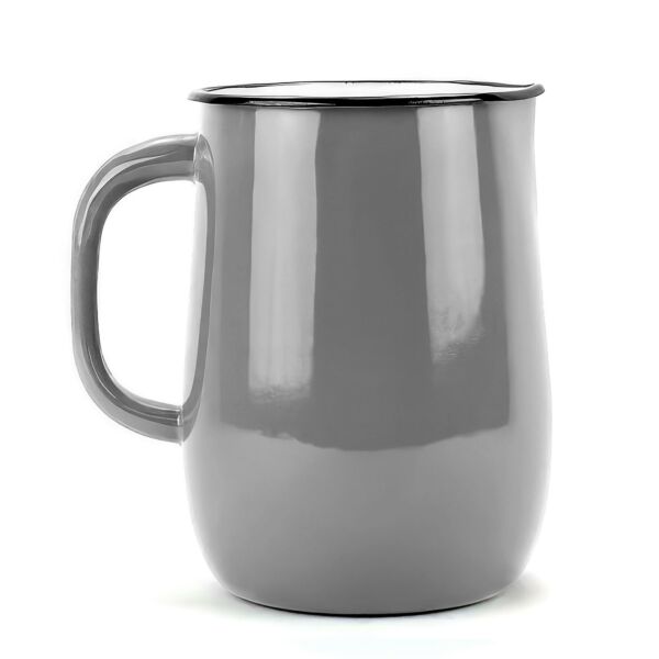 Ash Gray Vintage Enamel Jug Pitcher