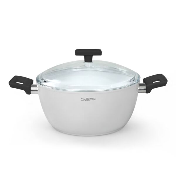 Italian Ceramic Non-Stick Deep Stew Pot with Glass Lid – Flonal ONICE