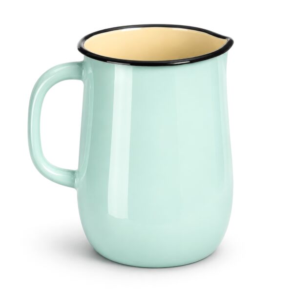 Turquoise Vintage Enamel Jug Pitcher
