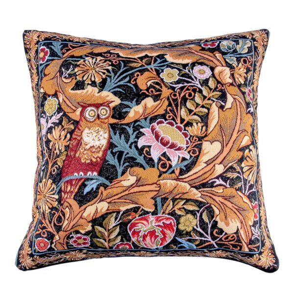 Forest Owl William Morris Tapestry Pillow 