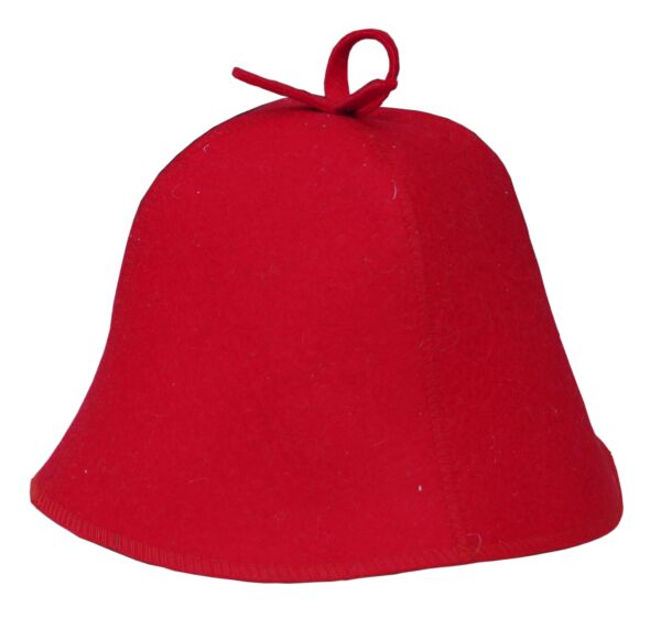 Classic Red Sauna Hat. Felt