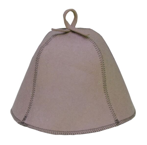 Classic Light Brown Sauna Hat. Felt