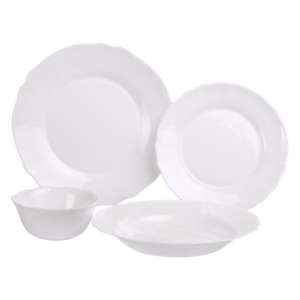 Glass Dinnerware Set 16 pcs Service for 4 Louis XV