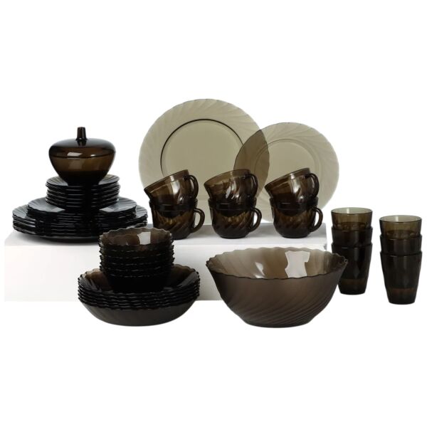Ocean Eclipse Glass Dinnerware Set 44 pcs Service for 6