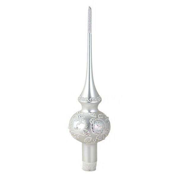 Silver Branch Glass Christmas Tree Top