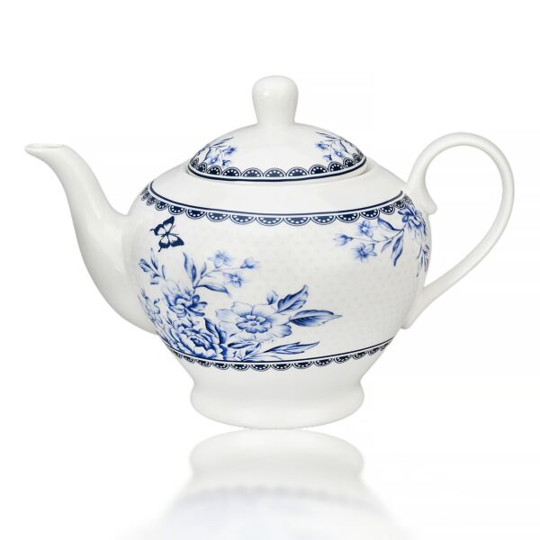 Vintage Indigo Porcelain Teapot 40 oz.